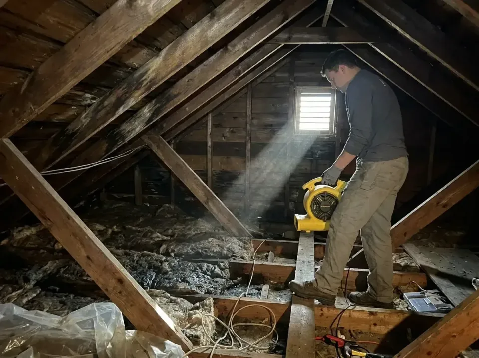 attic-water-damage-drying-proc-007 — frequently asked questions, Emergency Water Extraction & 24/7 Flood Response in Pretty…